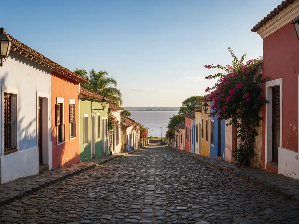 Urugwaj - kolonialna uliczka w Colonia del Sacramento nad Rio de la Plata